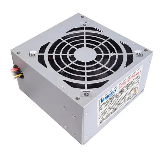 The PSU displayed at an angle, highlighting the 150 x 86 x 140 mm dimensions.


