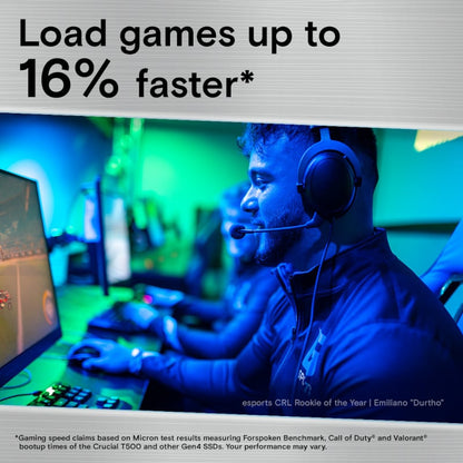 Crucial T500 500GB M.2 NVMe Gen4 NAND SSD