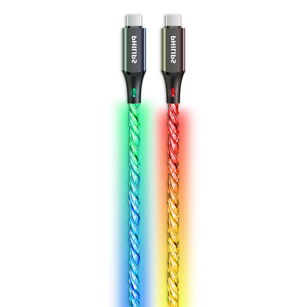 Durable plastic-wrapped Philips USB-C cable