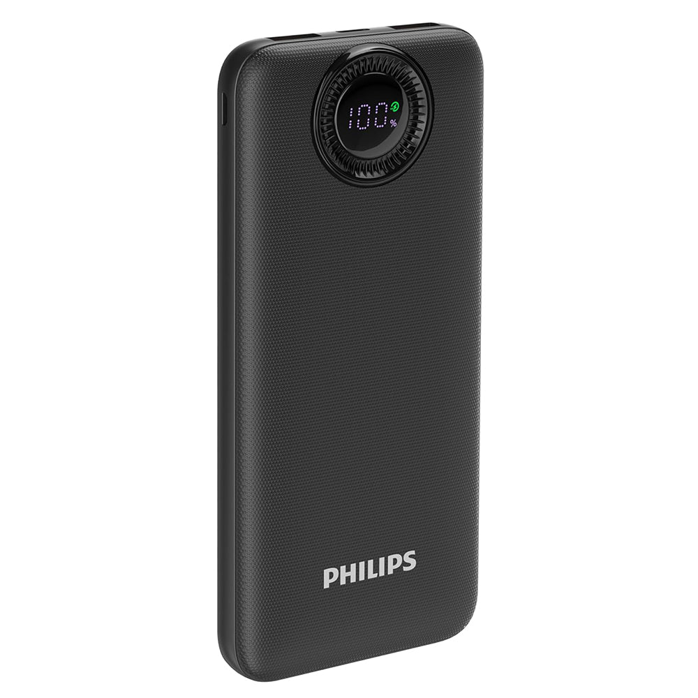 Compact Philips 10,000mAh battery pack front view