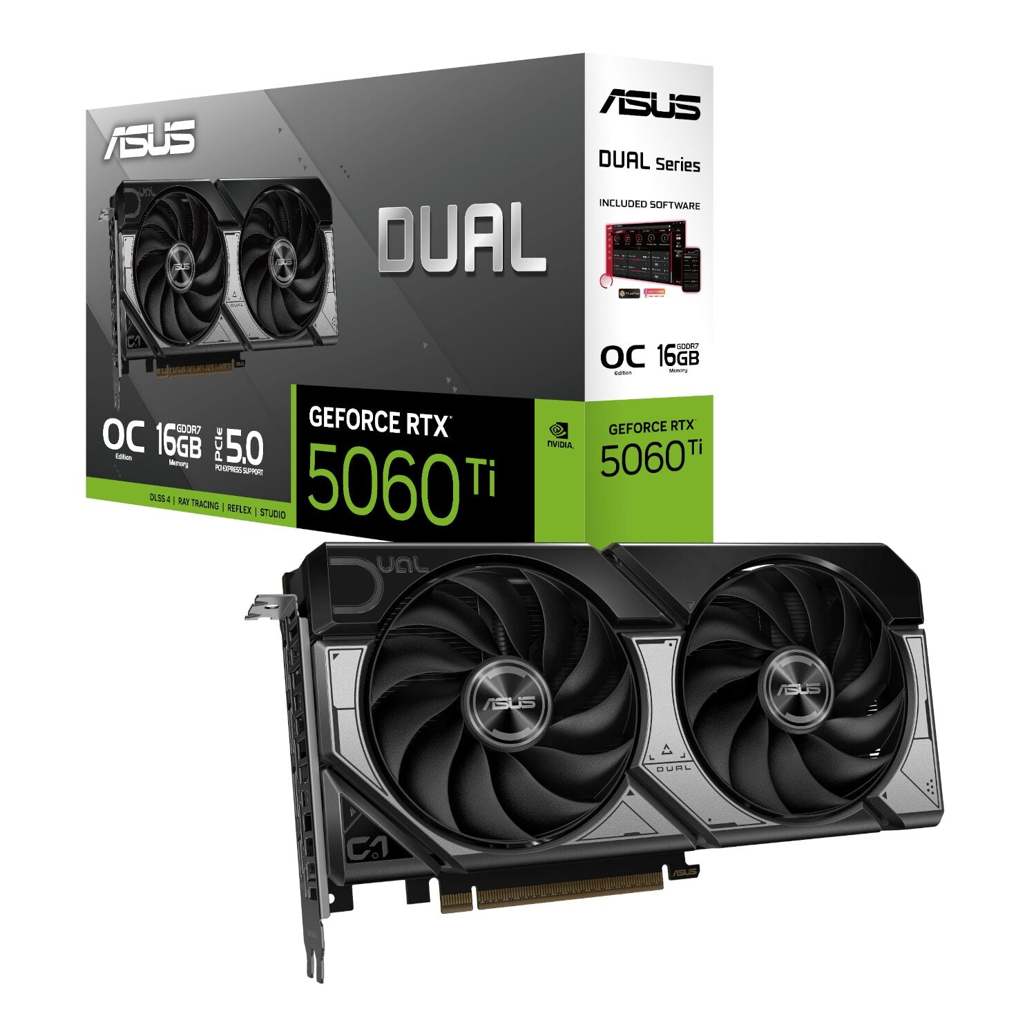 グラフィックボード・グラボ・ビデオカード ASUS DUAL GeForce RTX 5060 Ti 16GB GDDR7 ASUS Dual GeForce RTX 5060 Ti OC Edition 16GB GDDR7 Graphics Card