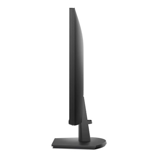 Side view of the Dell SE2725HM Black computer monitor on a white background