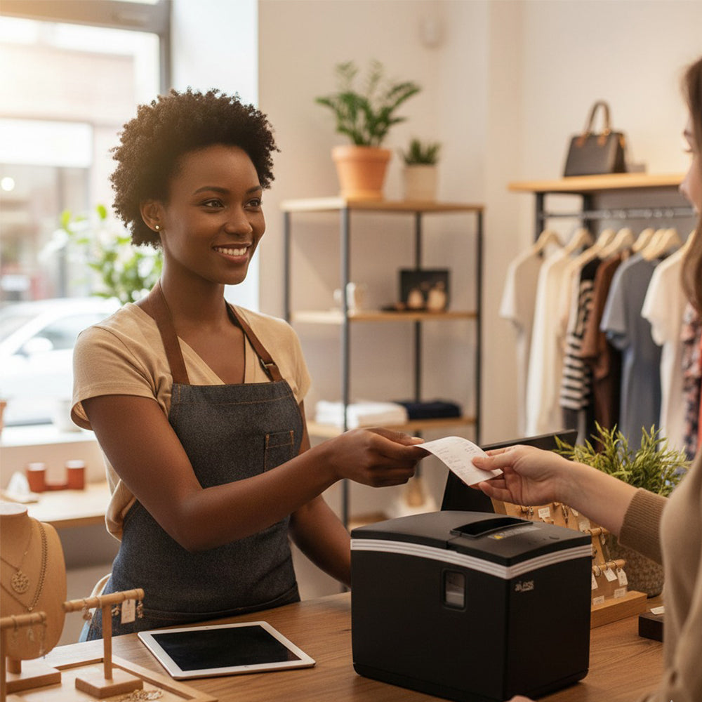 M-Link E200L 80mm POS Thermal Printer RS232 USB LAN, High-Speed Direct Thermal