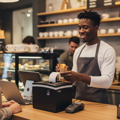 M-Link E200L 80mm POS Thermal Printer RS232 USB LAN, High-Speed Direct Thermal