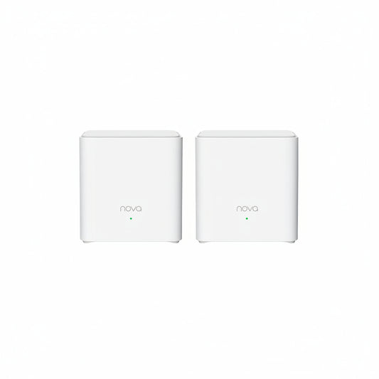 Front view of a Tenda EX3 AX1500 mesh Wi-Fi 6 node.

