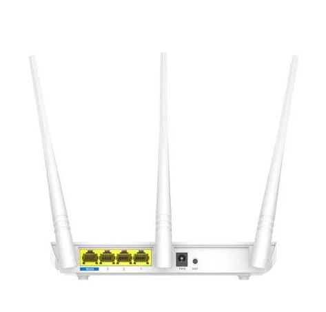 Close-up detail of the 3x 5dBi high-gain antennas for extended coverage.

