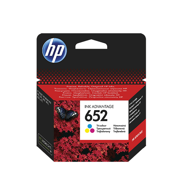 HP 652 Tri-Colour Original Ink Advantage Cartridge