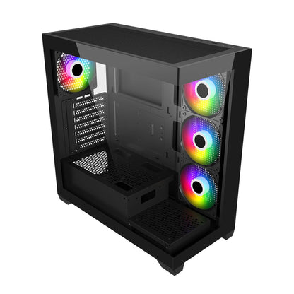 FSP M340 ARGB ATX Gaming Chassis - Black