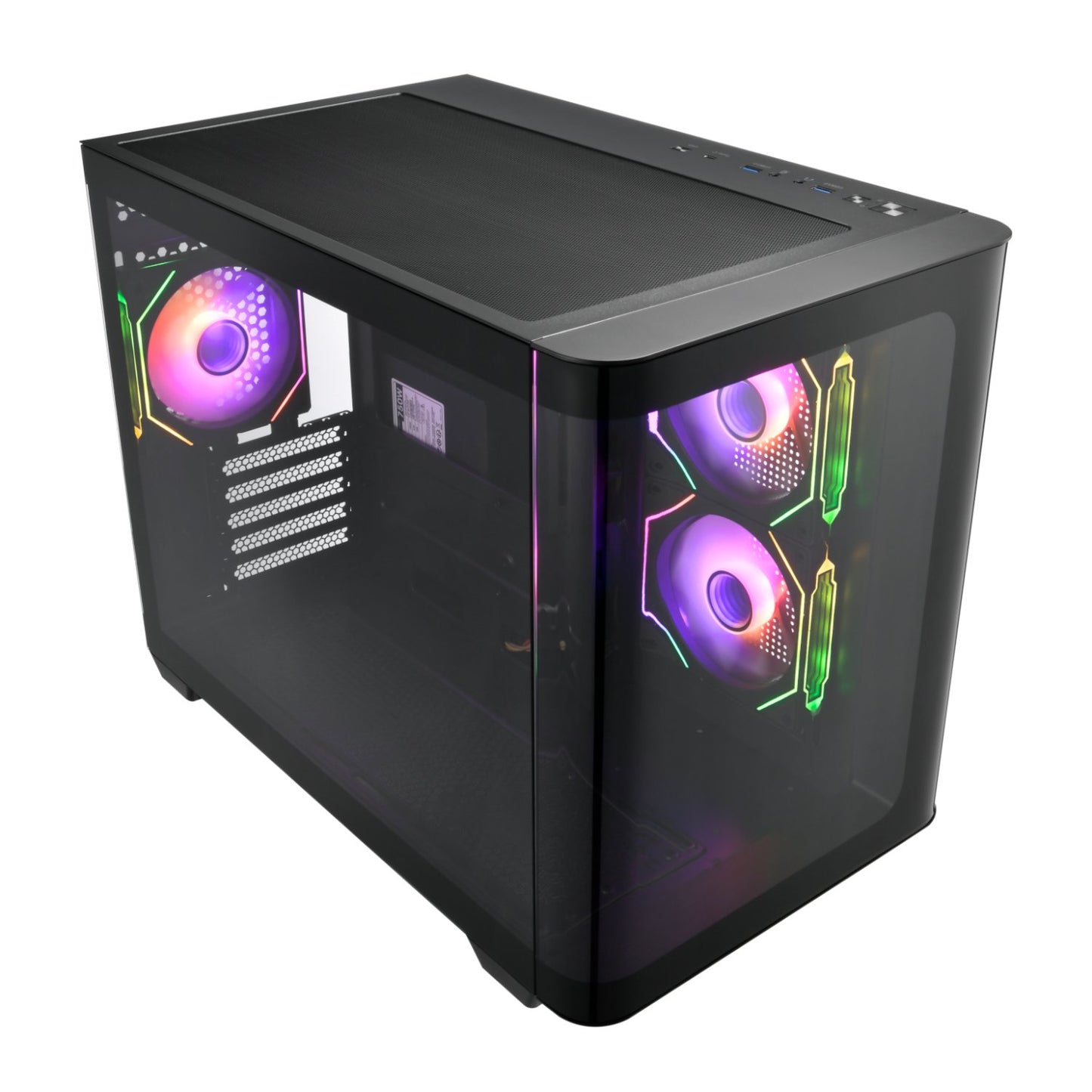 FSP S380 ARGB M-ATX Mid Tower Gaming Chassis - Black