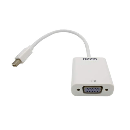 Gizzu White Mini Display Port to VGA Adapter