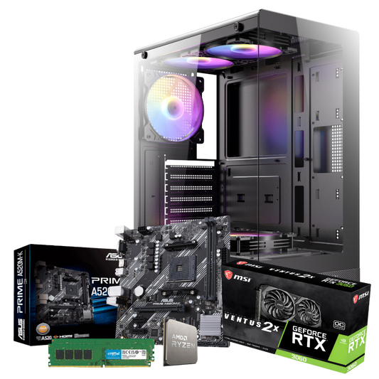 Antec VCX300 Gaming PC | Ryzen 5 5500 | 16GB RAM | 480GB SSD | RTX 3060 12GB | No OS