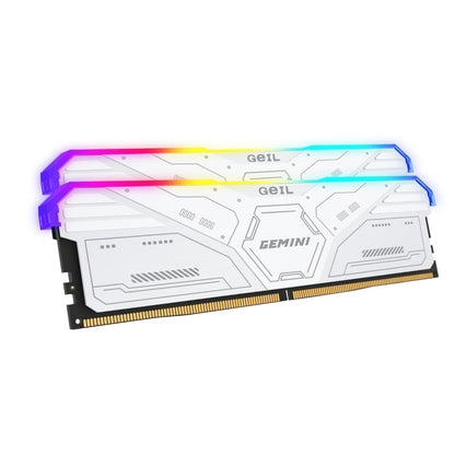 Geil Gemini RGB 64GB KIT(2X32GB) 6000MHz DDR5 Desktop Gaming Memory - White
