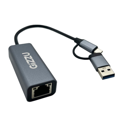 Gizzu High Speed Type-C to Gigabit LAN Adapter Poly
