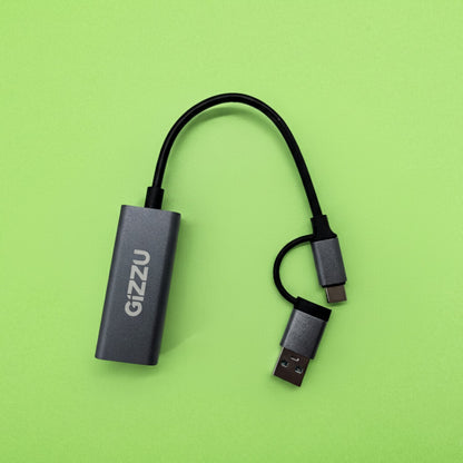 Gizzu High Speed Type-C to Gigabit LAN Adapter Poly