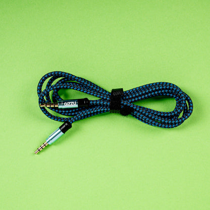 Gizzu 3.5mm AUX Cable 1.5m - Black/Blue