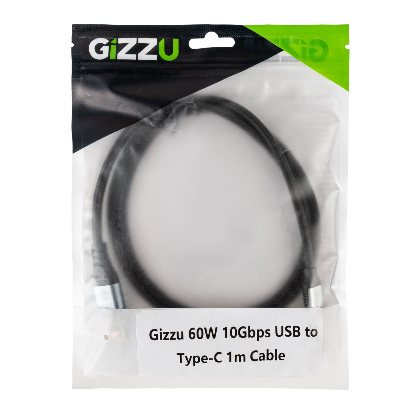 GIZZU 60W 10Gbps USB to Type-C 2m Cable