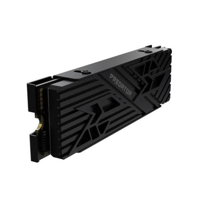 Predator GM7000HS 2TB Gen4 NVMe SSD with heatsink; black angular cooling design.