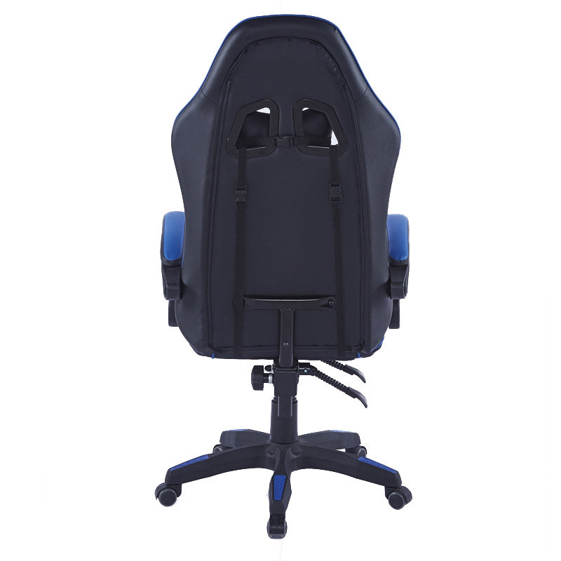 View from behind of a ergonomic gaming chair