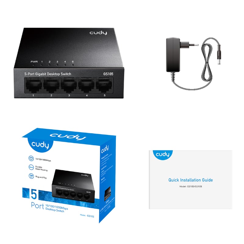 Cuby Switch Cudy 5-Port Gigabit Metal Switch – Matrix Warehouse Computers (PTY) Ltd