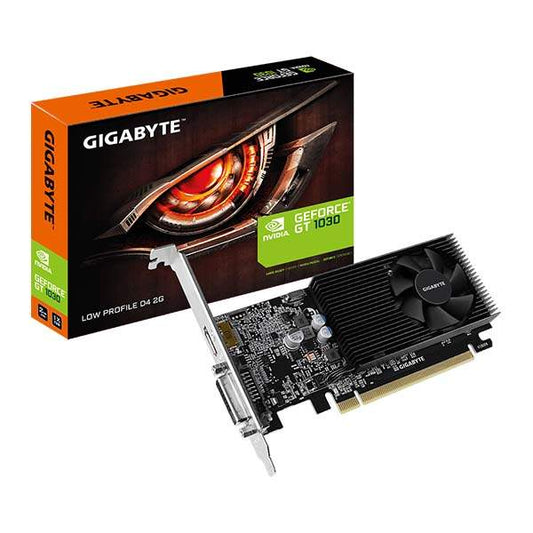 GIGABYTE nVidia GeForce GT 1030 - 2GB GDDR4; 64-Bit Memory Bus; PCI Express 2.0; 1x Dual-Link DVI-D; 1x HDMI; Low Profile