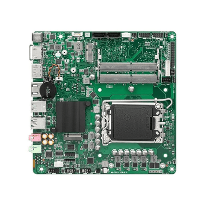 Front view of the MSI H610 TI-03 Mini-ITX motherboard.

