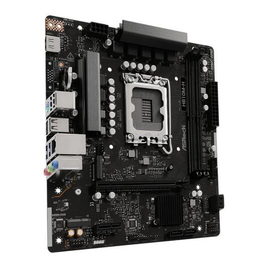 ASRock H810M-H Intel LGA1851 Micro ATX Motherboard - Black