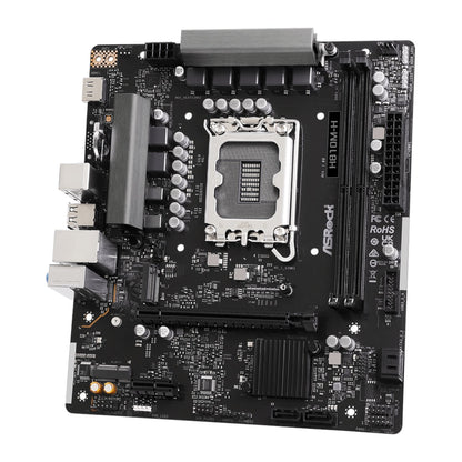 ASRock H810M-H Intel LGA1851 Micro ATX Motherboard - Black