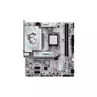 Close-up of LGA 1851 socket on MSI H810M GAMING motherboard.

