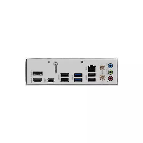 Rear I/O panel of MSI H810M WIFI6E with USB 20Gbps Type-C and HDMI.

