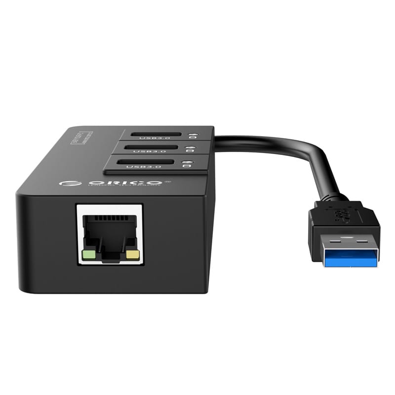 Orico 3 Port USB3.0 HUB With Gigabit Ethernet Adapter