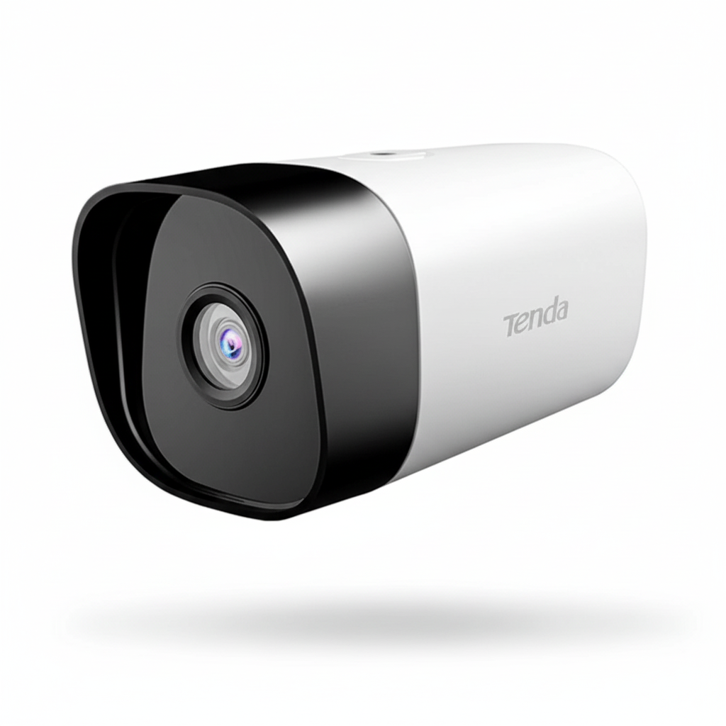 Front view of the Tenda IT7-PRS-4 4MP PoE infrared bullet security camera.

