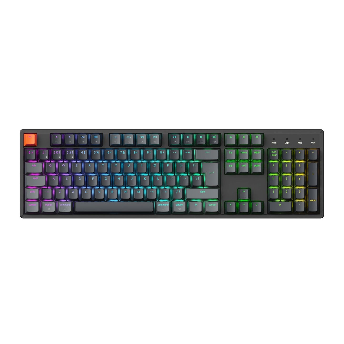 Keychron K10 QMK Full-size RGB Wireless Custom Mechanical Keyboard V.2 (Super RED Switch) – Black