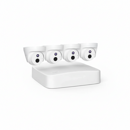 Front view of the Tenda K4P-4CR 4-channel PoE NVR included in the security kit.

