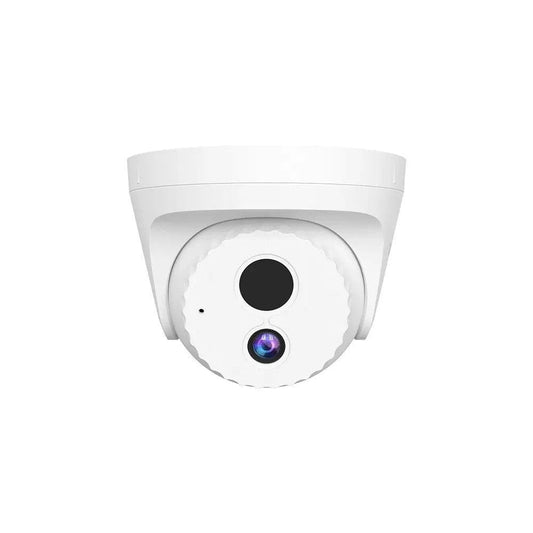 Side profile showing one of the 4MP conch dome cameras with IR LEDs.

