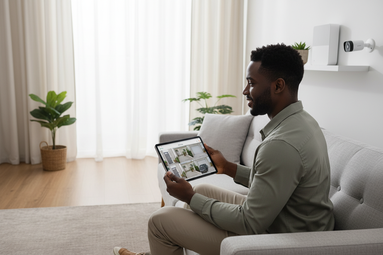 Context image of the security system installed monitoring a property.

