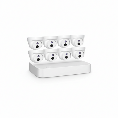 Front view of the Tenda K8P-4CR 8-channel PoE NVR included in the security kit.

