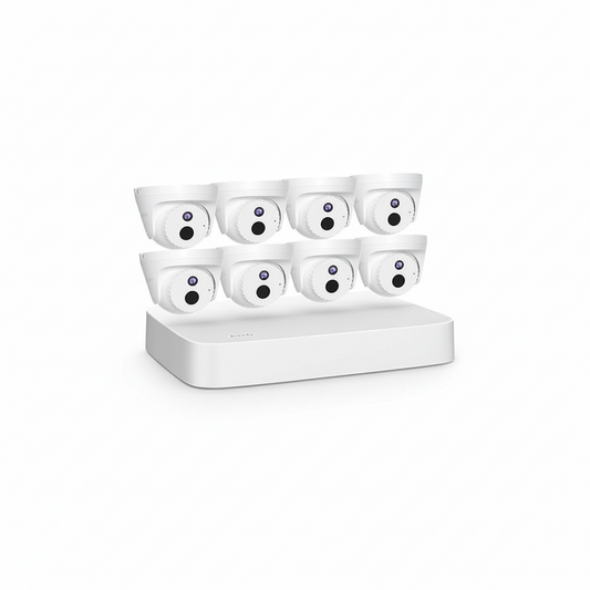 Front view of the Tenda K8P-4CR 8-channel PoE NVR included in the security kit.

