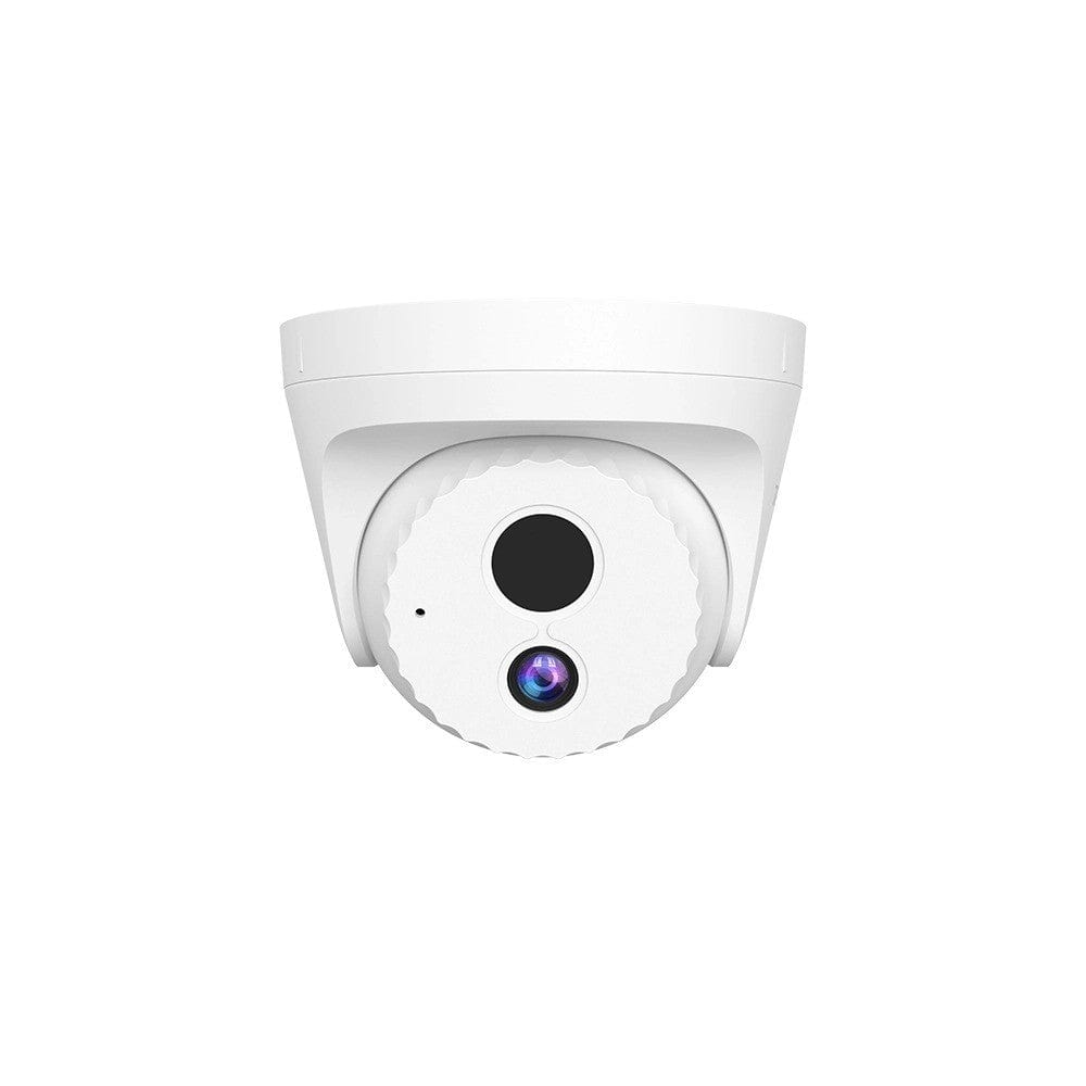 Side profile showing one of the 4MP conch dome cameras with IR LEDs.

