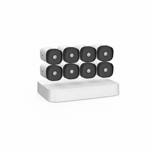 Front view of the Tenda K8P-4TR 8-channel PoE NVR included in the security kit.

