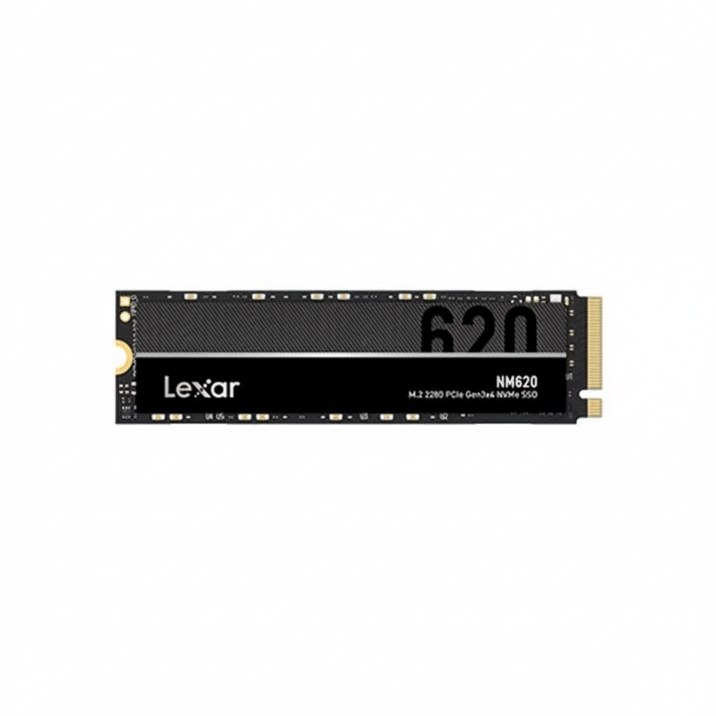 Front view of the Lexar NM620 512GB M.2 2280 NVMe SSD.