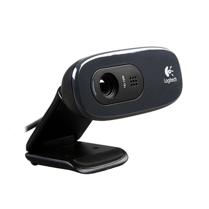Logitech Webcam C270 HD Still 3MP HD Video Built in Mic Auto focus Grey USB-A