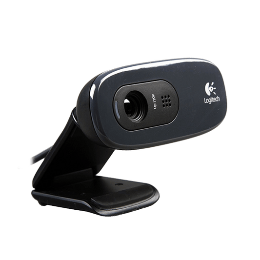 Logitech Webcam C270 HD Still 3MP HD Video Built in Mic Auto focus Grey USB-A