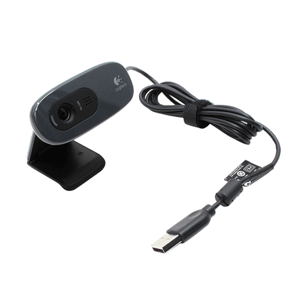 Logitech Webcam C270 HD Still 3MP HD Video Built in Mic Auto focus Grey USB-A