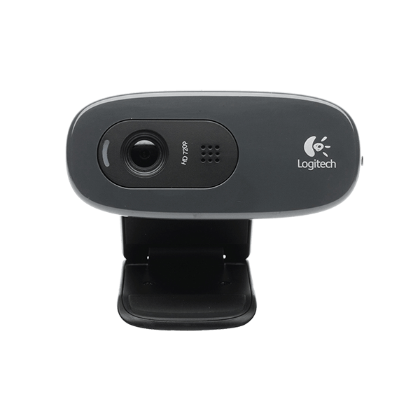 Logitech Webcam C270 HD Still 3MP HD Video Built in Mic Auto focus Grey USB-A