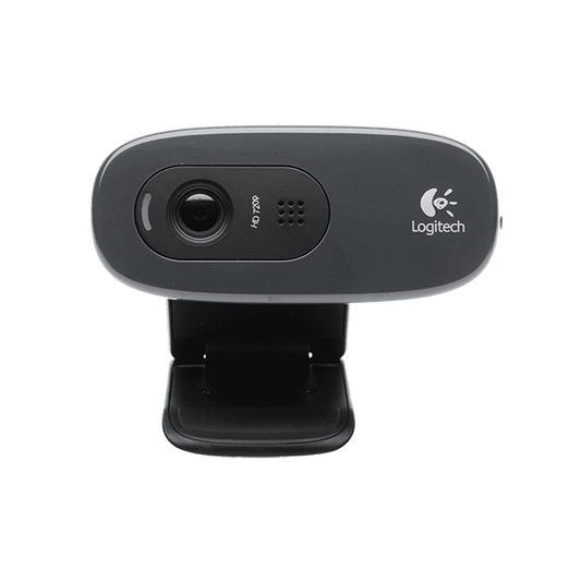 Logitech Webcam C270 HD Still 3MP HD Video Built in Mic Auto focus Grey USB-A