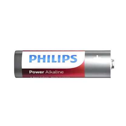Philips Power Alkaline AA battery 1.5V LR6P6B/40, one of a six-pack