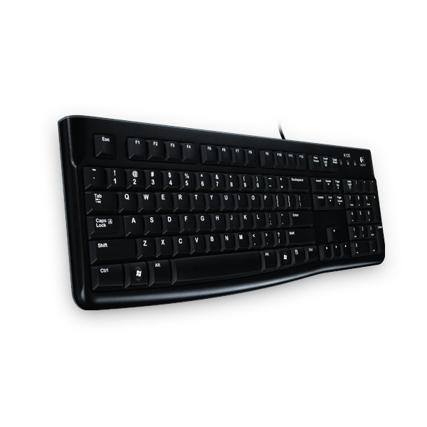 920-002508 - LOGI K120 Corded Keyboard plug and play USB connection spill resist.