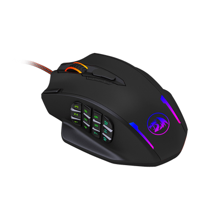REDRAGON IMPACT 12400DPI MMO Gaming Mouse - Black