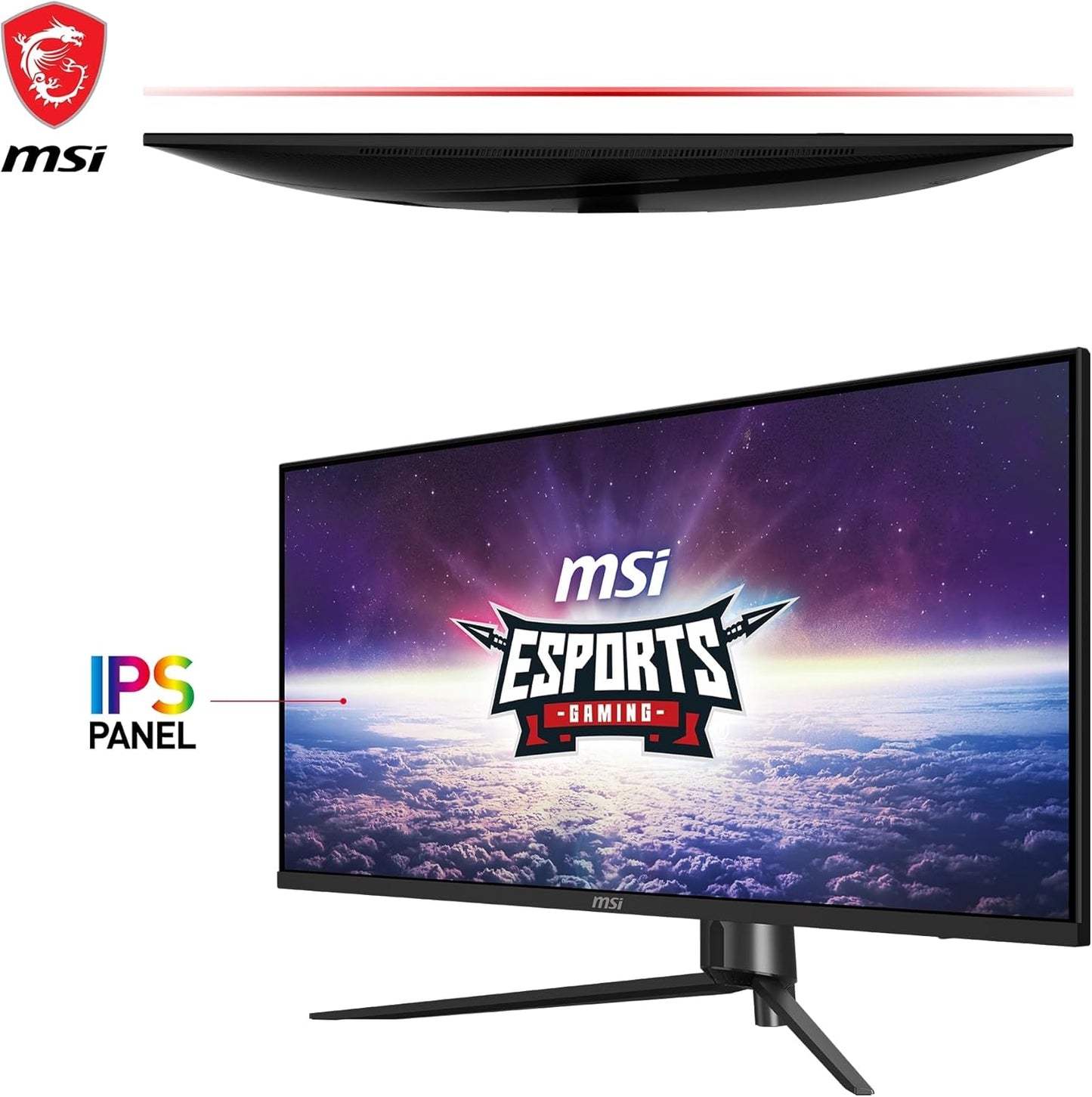 The monitor displaying a fast-paced game, showcasing its 155Hz refresh rate.

