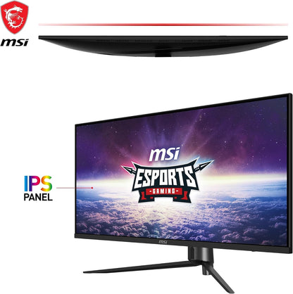 The monitor displaying a fast-paced game, showcasing its 155Hz refresh rate.

